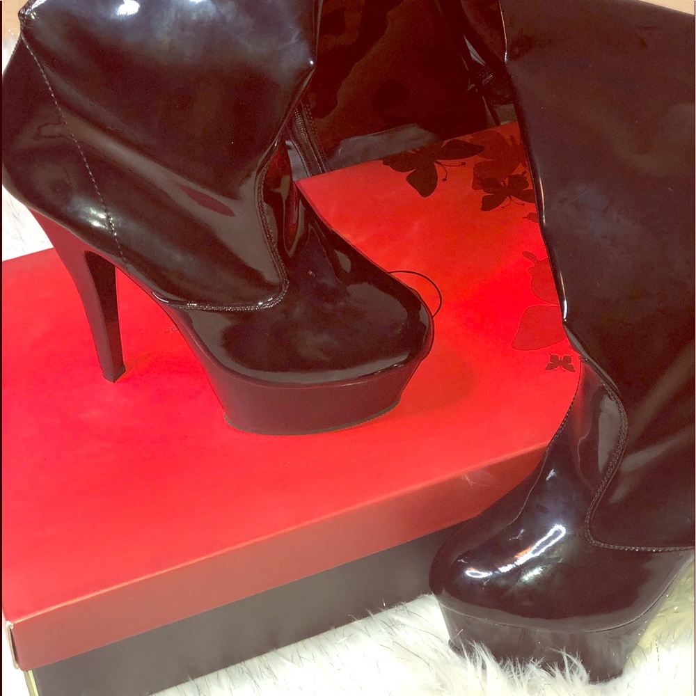 Pleasure Size 9 Stiletto Platform Thigh Boots